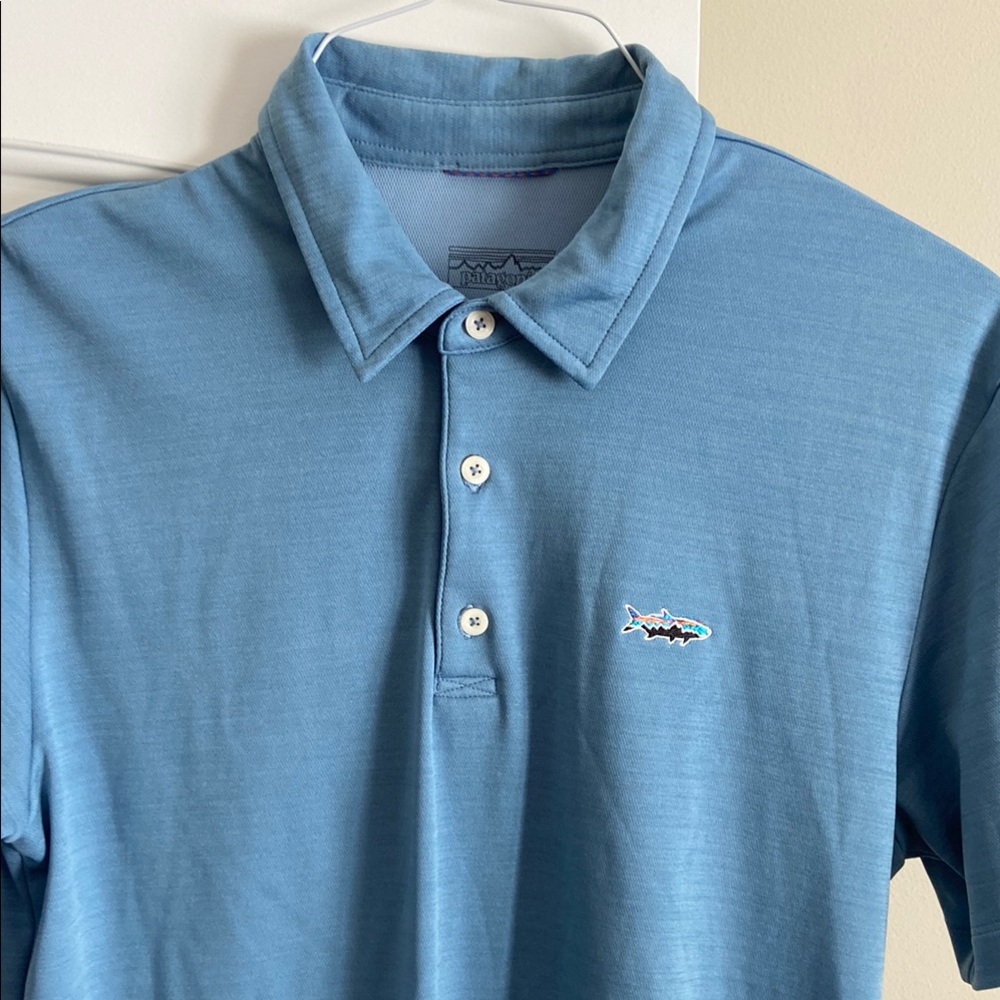 Patagonia Blue Polo Shirt Classic Design
